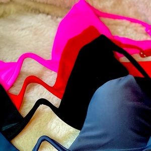 4 Underwire Bikini Top - grey, pink, red, blk